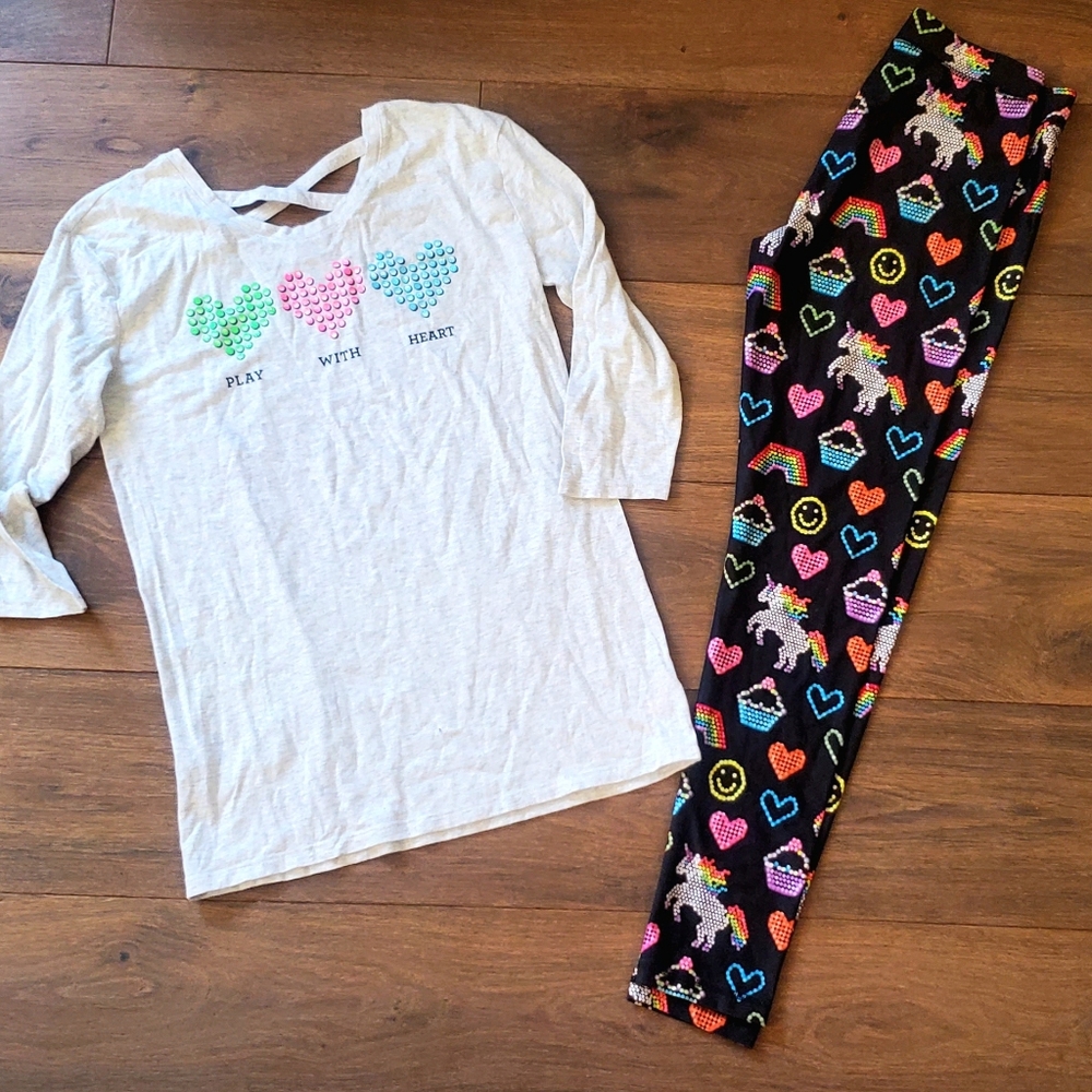 Justice heart legging set